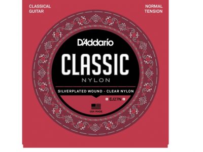 D'Addario EJ27N Silverplated Wound Clear Nylon Classical Guitar Strings